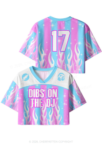 Dibs On The DJ Y2K Crop Sport Jersey Shirts Cherrykitten