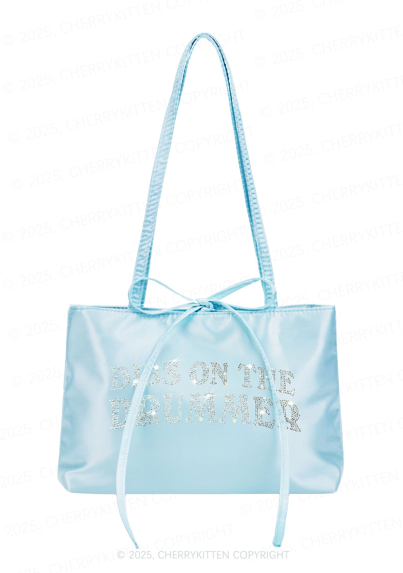 Rhinestone Dibs On The Drummer Y2K Satin Bags Cherrykitten