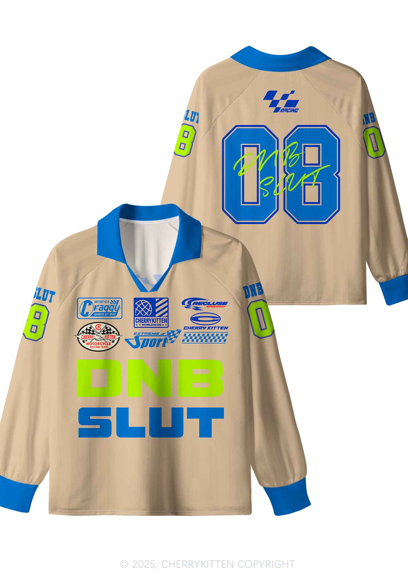 Custom Dnb Slxt Y2K Long Sleeve Sport Jersey Shirts Cherrykitten