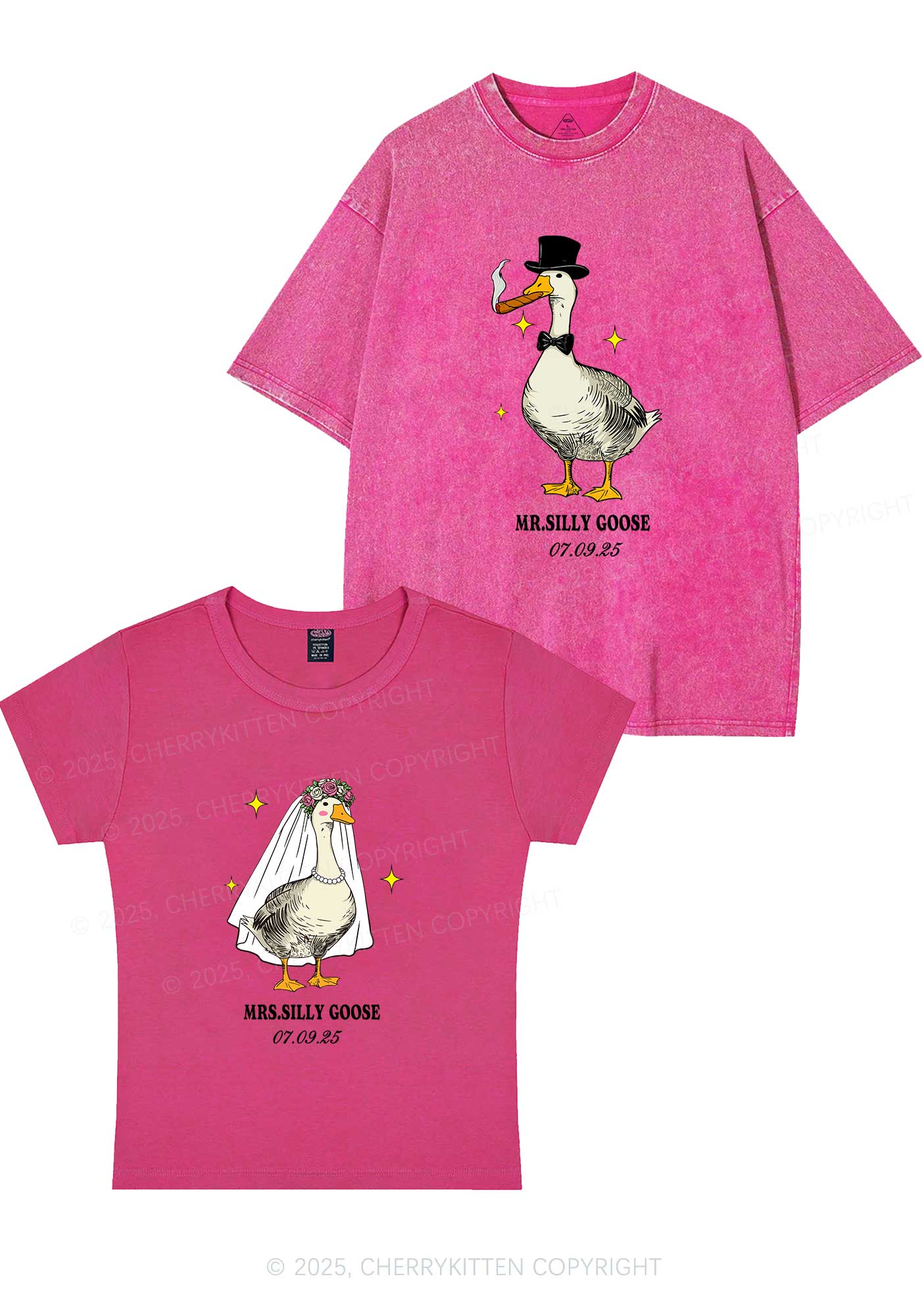 Mr Silly Goose Y2K Valentine's Day Couple Shirt Cherrykitten