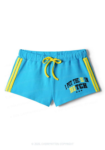 I Put The Bi In Bxxch Pride Y2K Drawstring Mini Shorts Cherrykitten