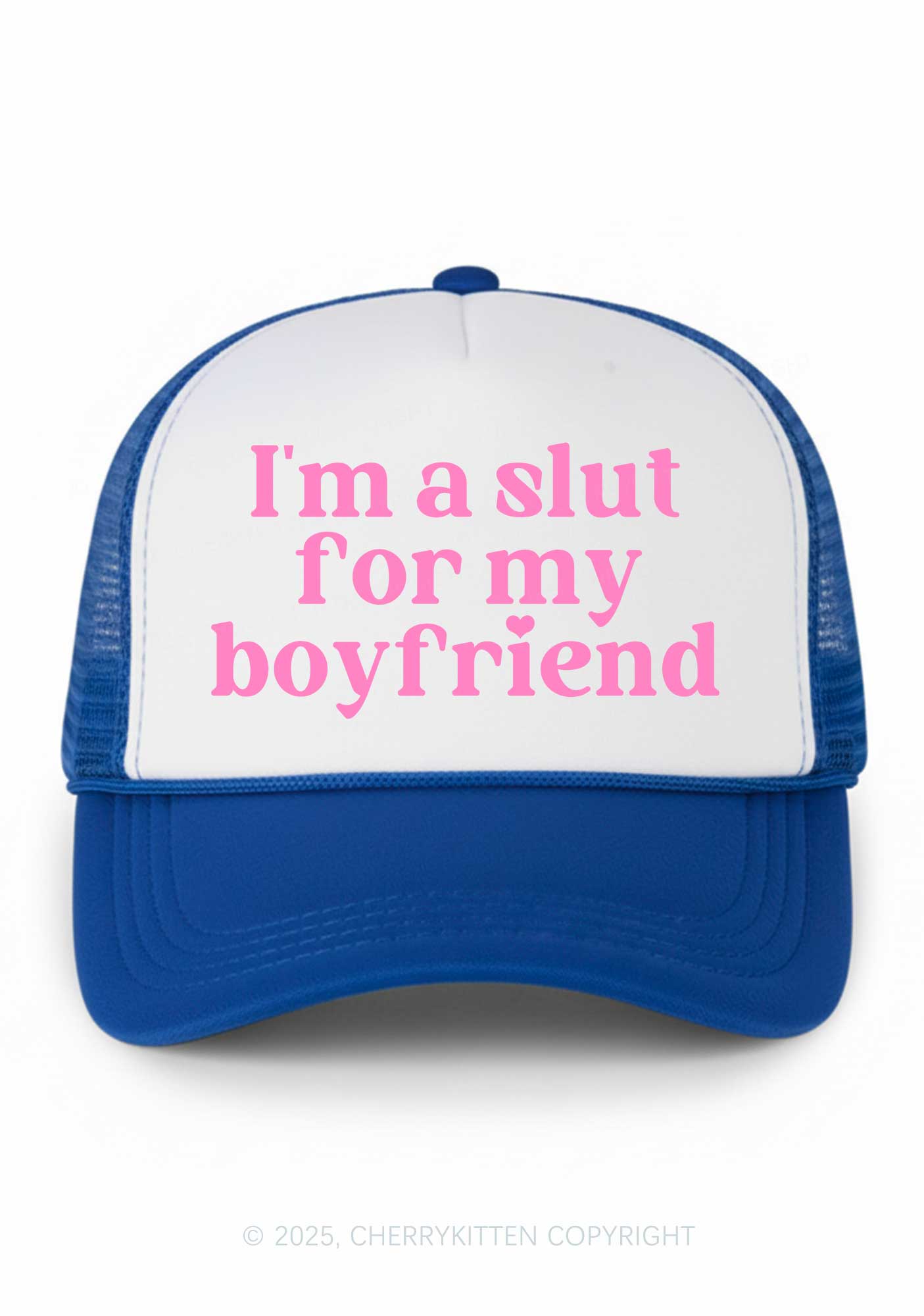 Slxt For My BF Valentine's Day Y2K Colorblock Trucker Hat Cherrykitten