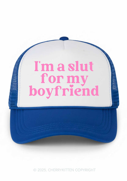 Slxt For My BF Valentine's Day Y2K Colorblock Trucker Hat Cherrykitten
