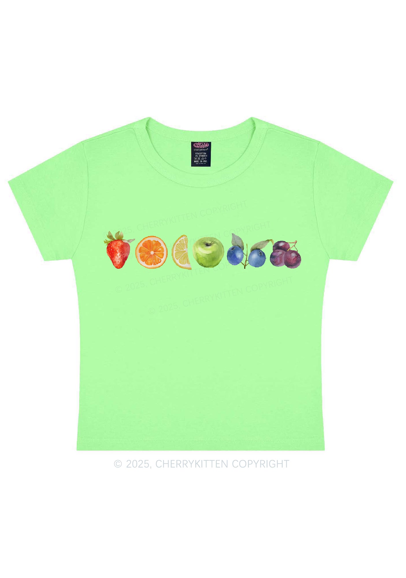 Six Fruity Y2K Baby Tee Cherrykitten