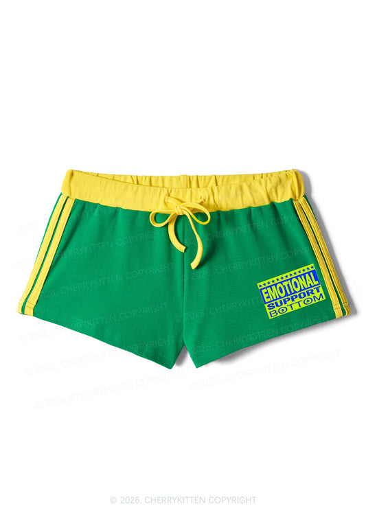 Emotional Support Bottom Pride Y2K Drawstring Mini Shorts Cherrykitten