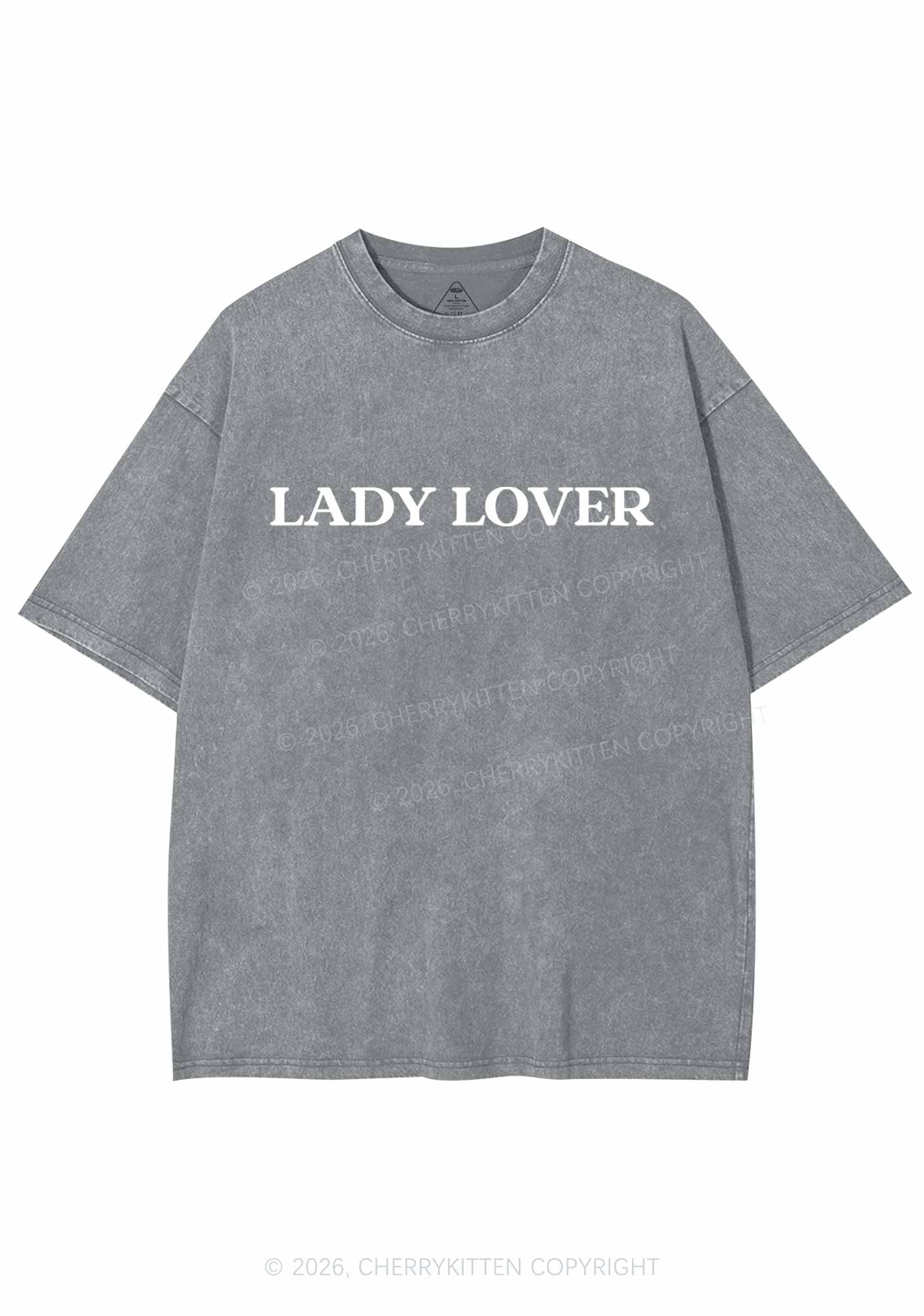 Lady Lover Pride Y2K Shirts Washed Tee Cherrykitten