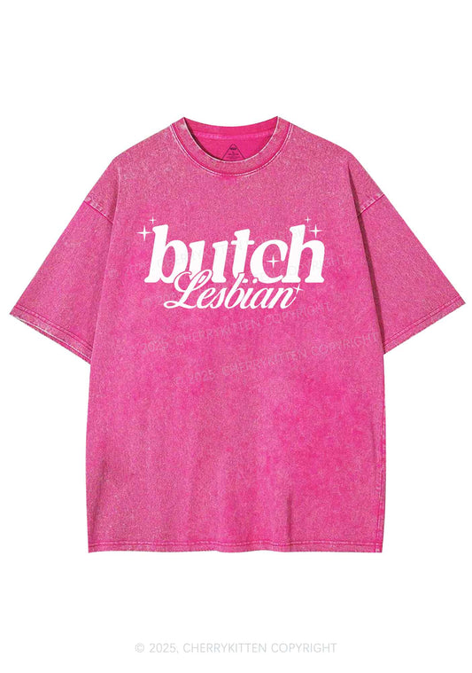 Butch Lesbian Y2K Shirts Washed Tee Cherrykitten