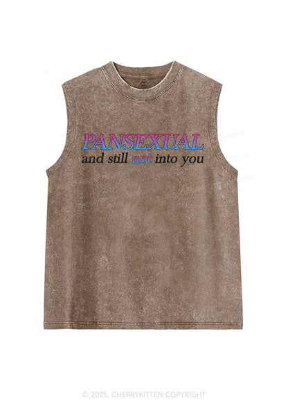 Pansexual Still Not Into You Pride Y2K Washed Muscle Tank Cherrykitten