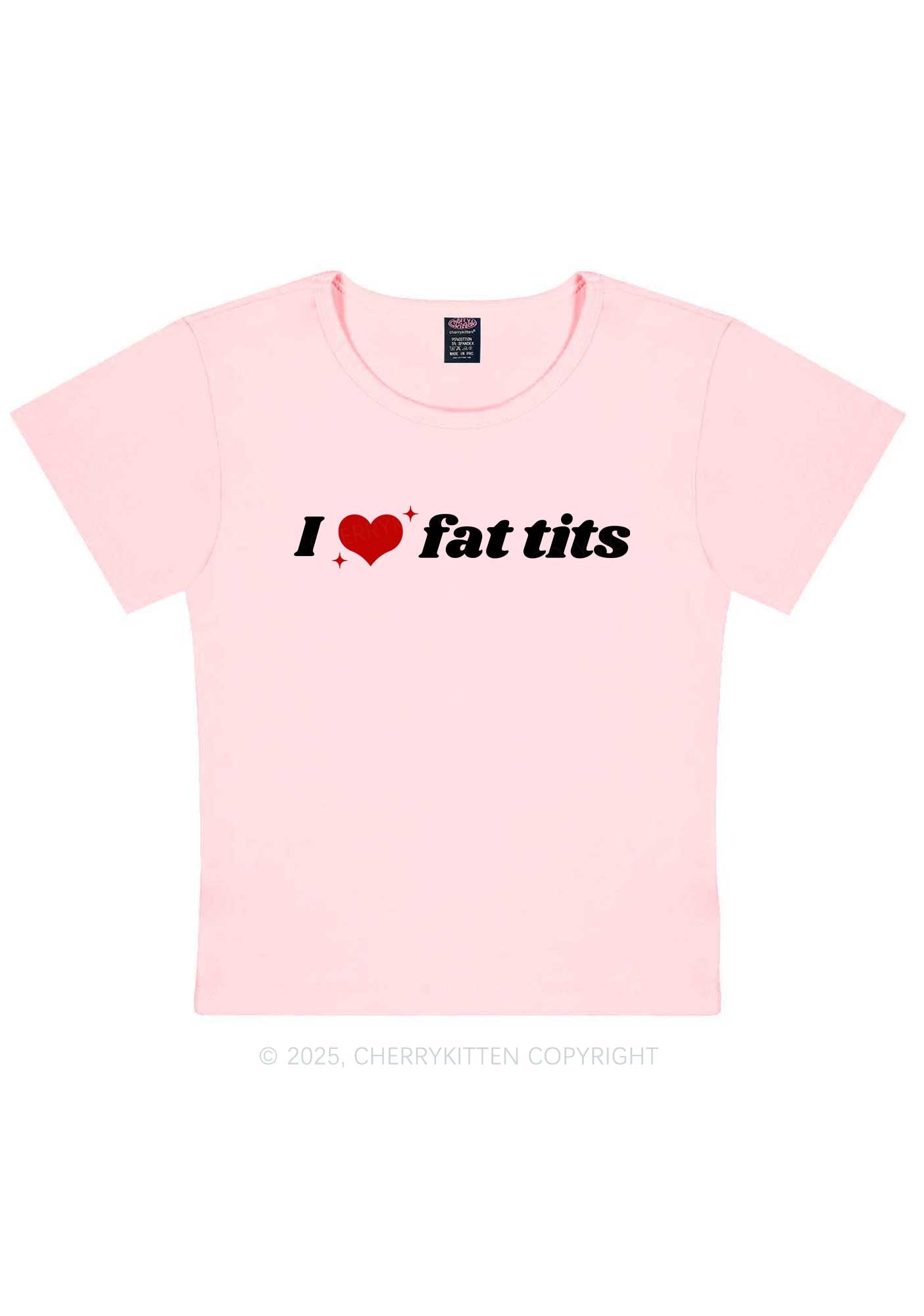 I Love Fat Txts Y2K Baby Tee Cherrykitten