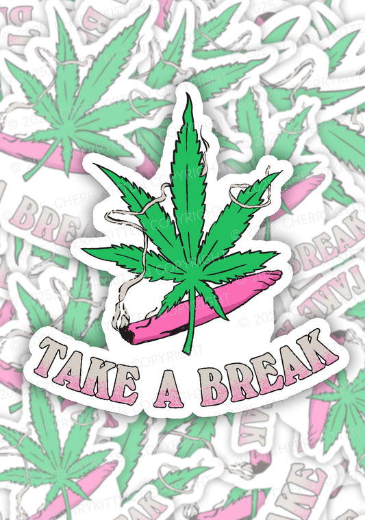 Take A Break 1Pc Y2K Sticker Cherrykitten