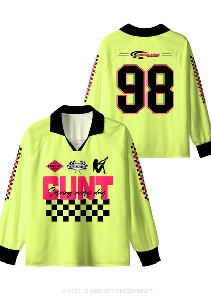 Custom Yellow Cxxt Y2K Sport Long Sleeve Jersey Shirts Cherrykitten