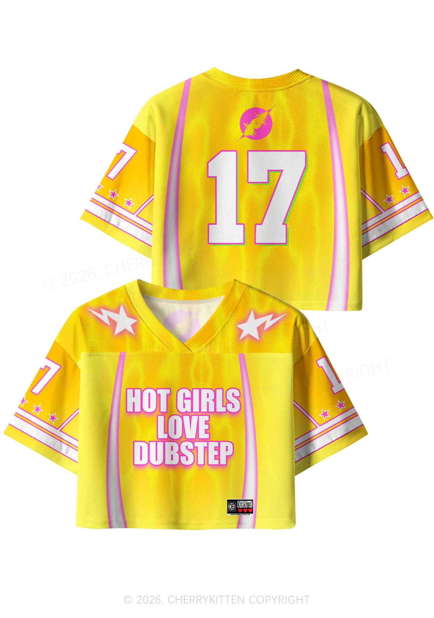 Hot Girls Love Dubstep Y2K Crop Sport Jersey Shirts Cherrykitten