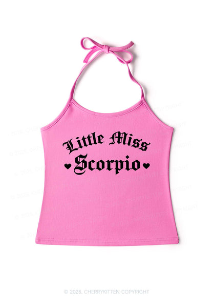 Custom Zodiac Little Miss Y2K Halter Neck Cami Cherrykitten