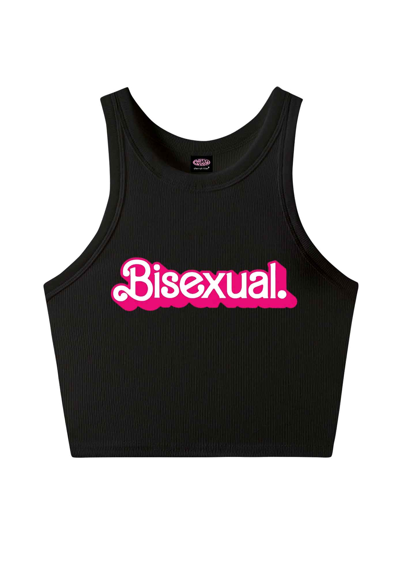 Pink Bisexual Pride Y2K Crop Tank Top Cherrykitten