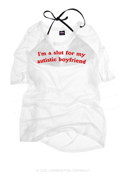Slxt For My Autistic BF Y2K Sheer Boyfriend Tee Cherrykitten