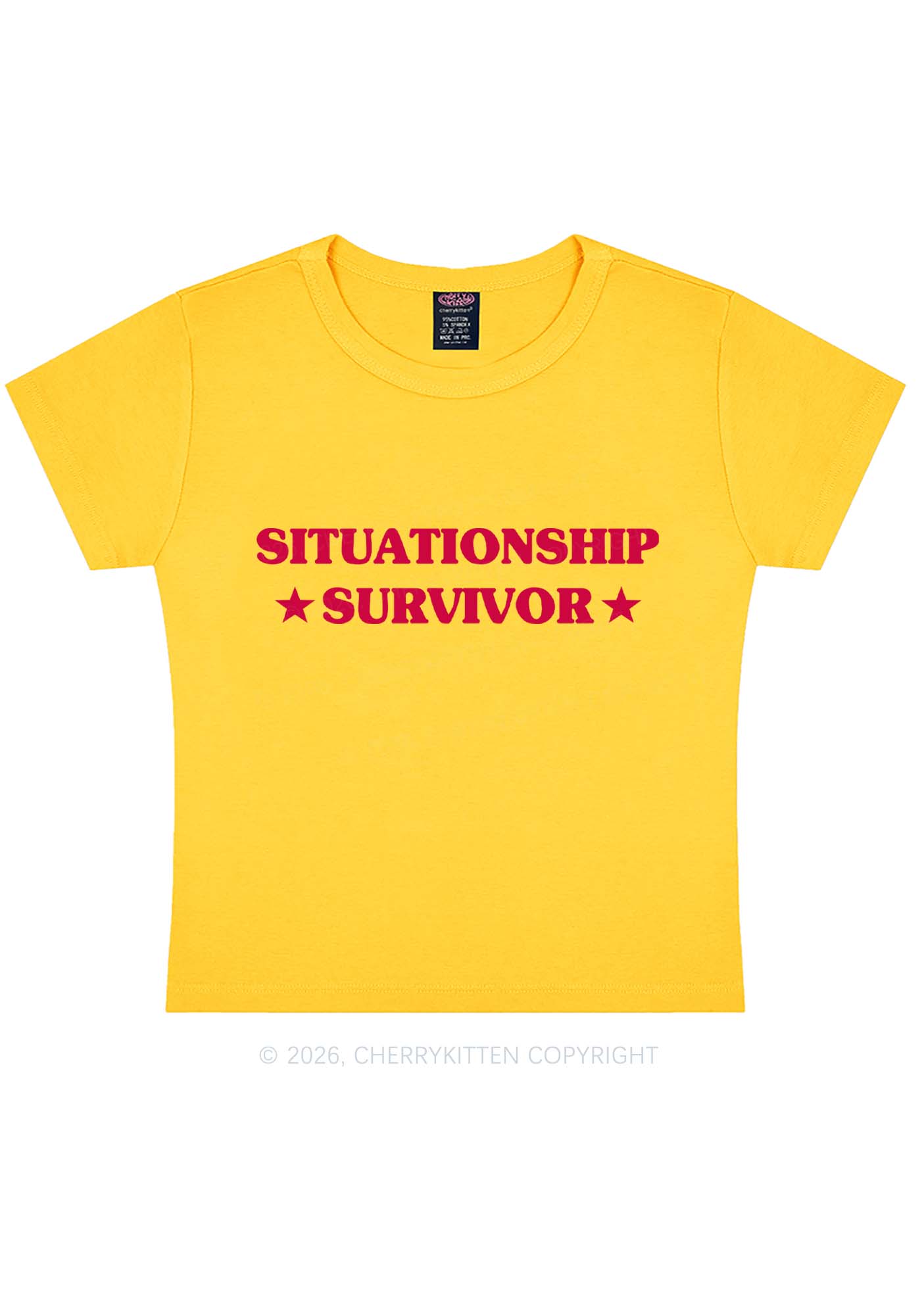 Situationship Survivor Y2K Baby Tee Cherrykitten