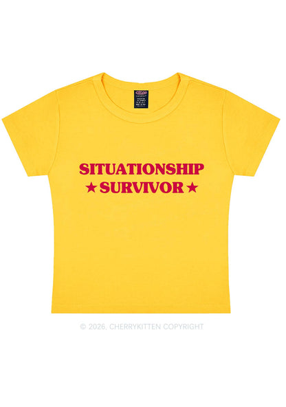 Situationship Survivor Y2K Baby Tee Cherrykitten