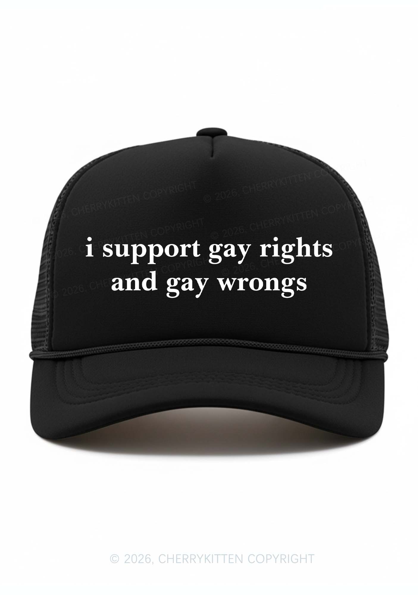 Support Gay Rights Pride Y2K Trucker Hat Cherrykitten