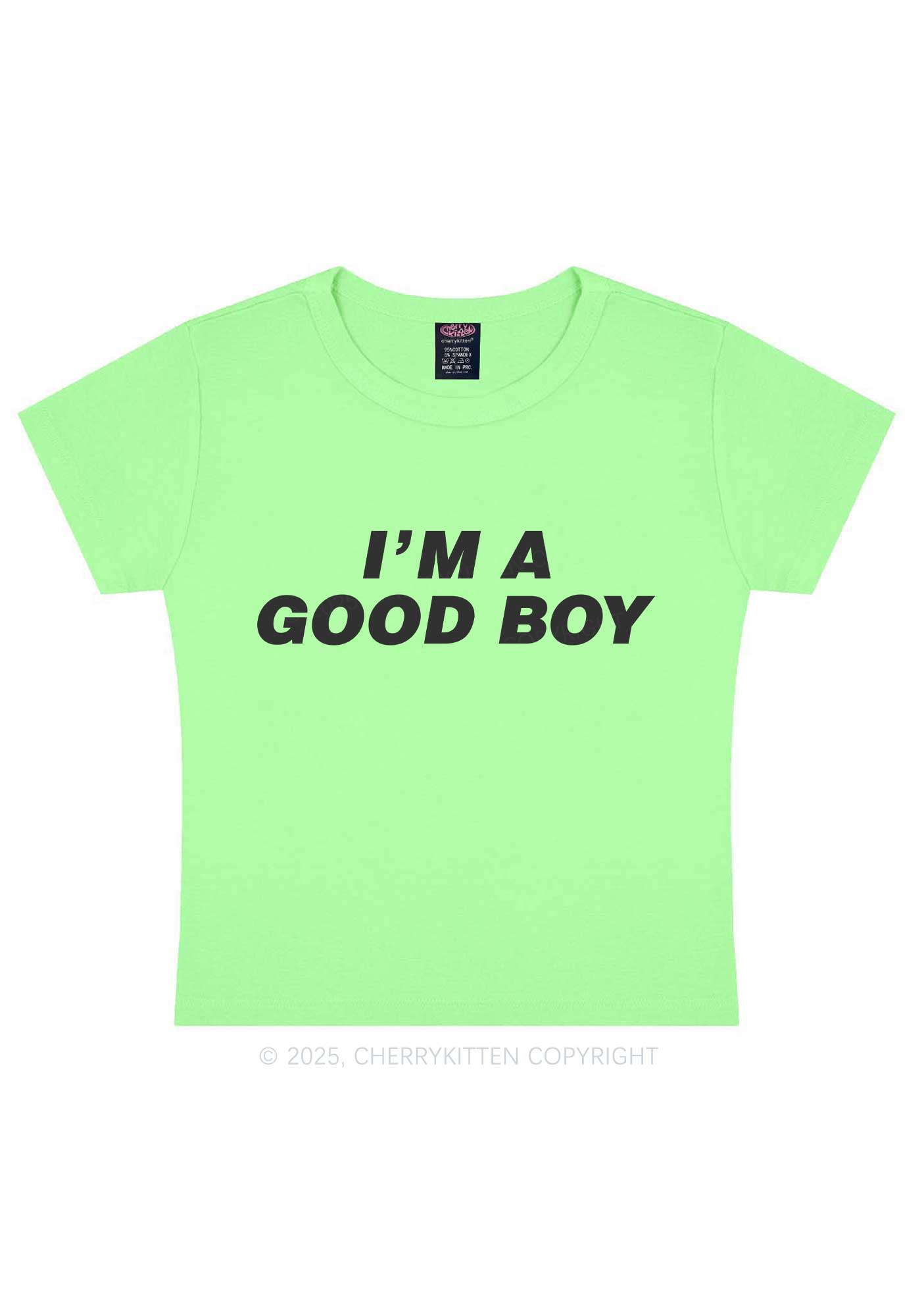 Im A Good Boy Y2K Baby Tee Cherrykitten
