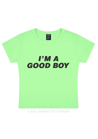 Im A Good Boy Y2K Baby Tee Cherrykitten