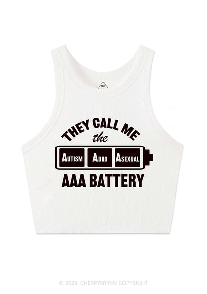 They Call Me AAA Battery Pride Y2K Crop Tank Top Cherrykitten