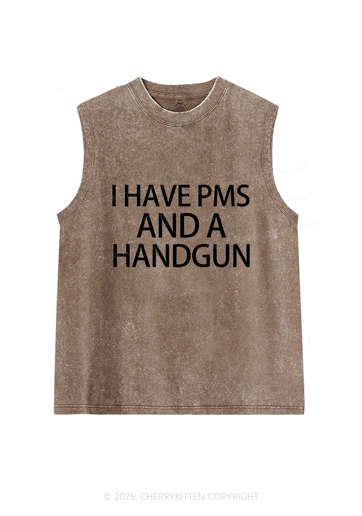 I Have Pms Y2K Washed Muscle Tank Cherrykitten