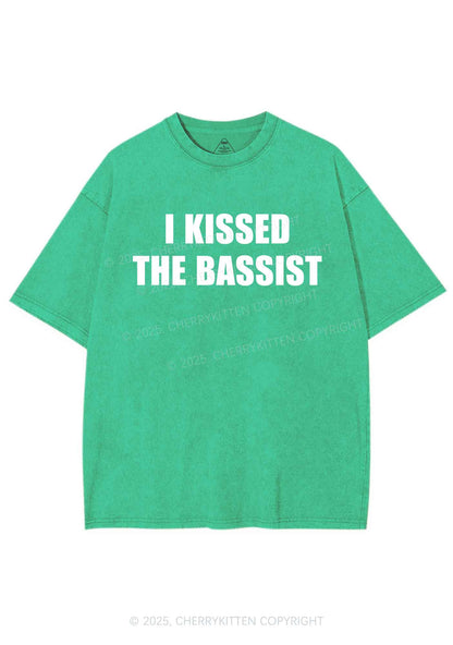 I Kissed The Bassist Y2K Shirts Washed Tee Cherrykitten