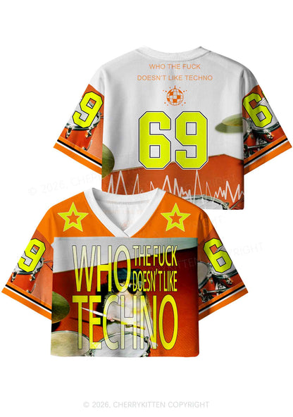 Techno Hamster Drummer Y2K Crop Sport Jersey Shirts Cherrykitten