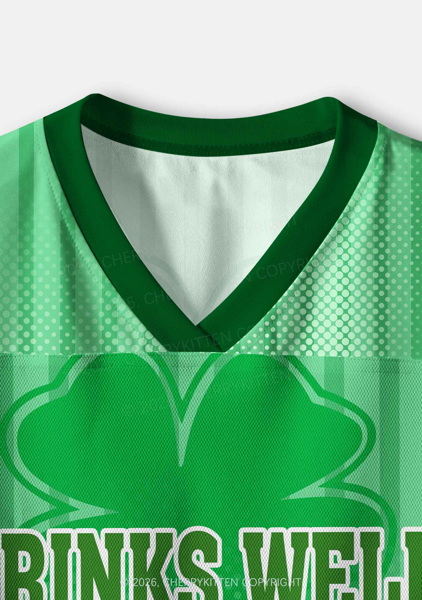Custom Drinks Well With Others St Patricks Y2K Crop Sport Jersey Shirts Cherrykitten