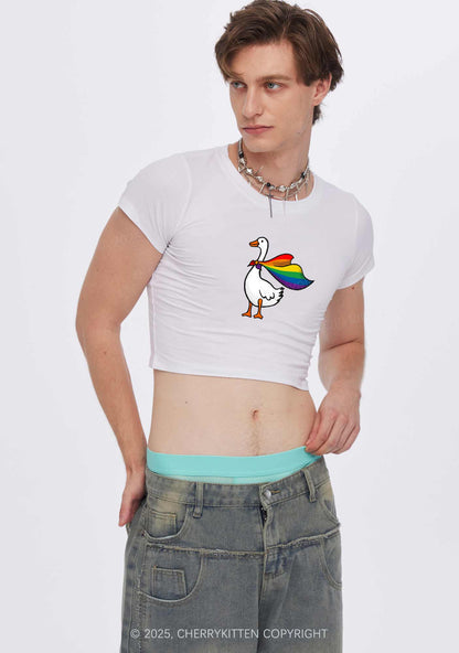 Pride Goose Y2K Baby Tee Cherrykitten
