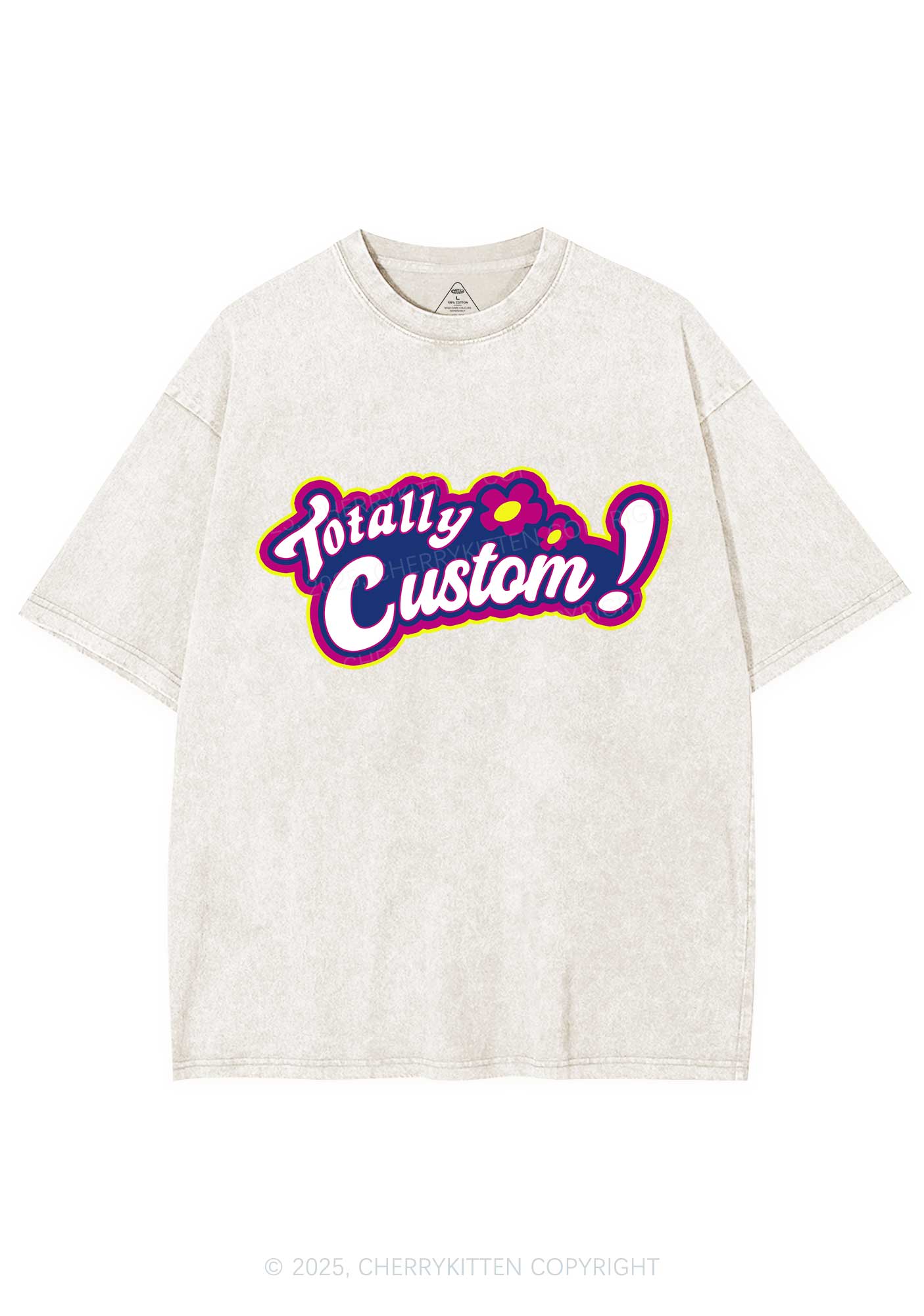 Totally Custom Y2K Shirts Washed Tee Cherrykitten