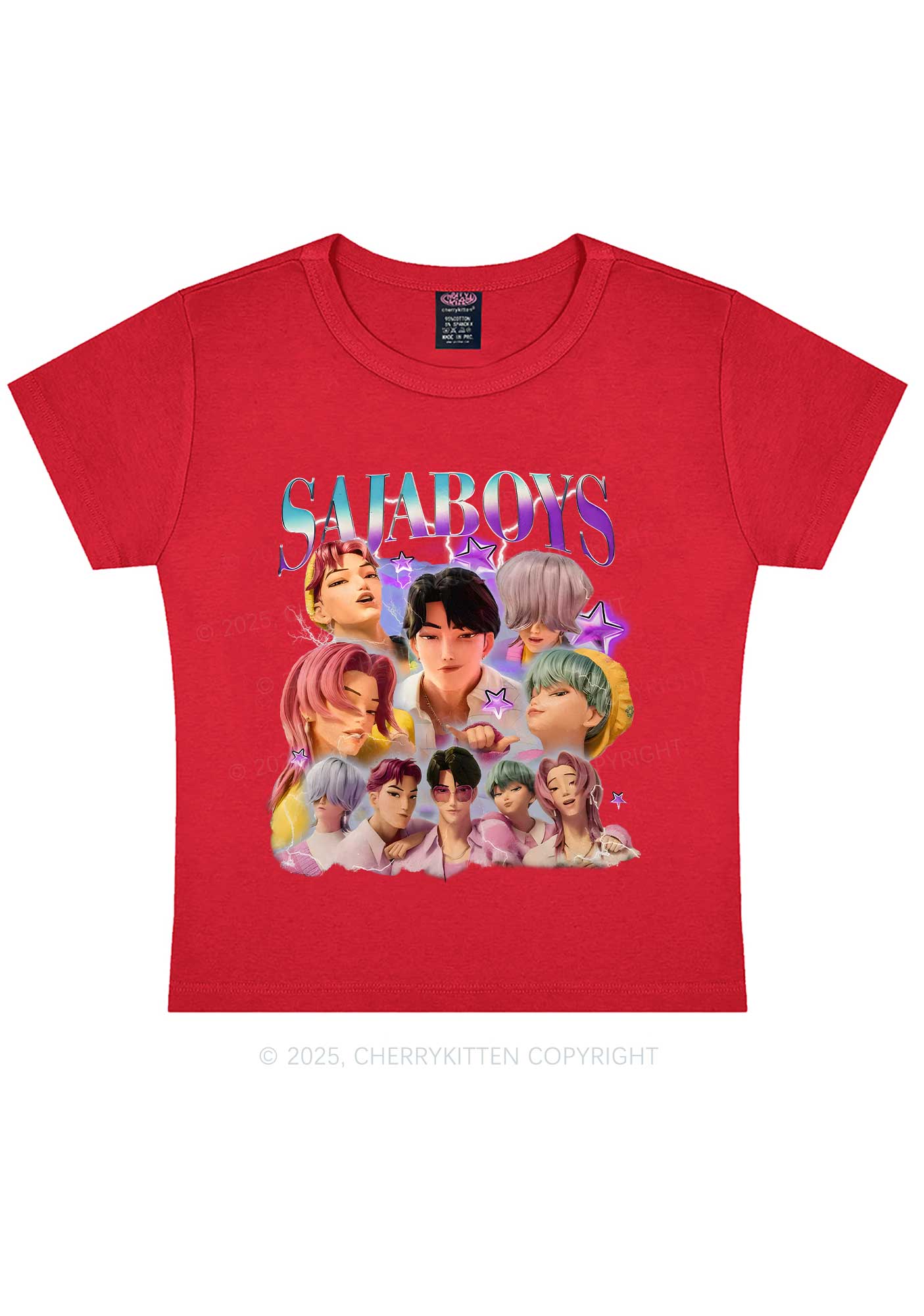 Kpop Boys Y2K Baby Tee Cherrykitten