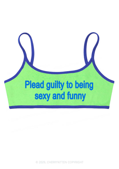 Plead Guilty To Being Funny Y2K Super Crop Cami Cherrykitten