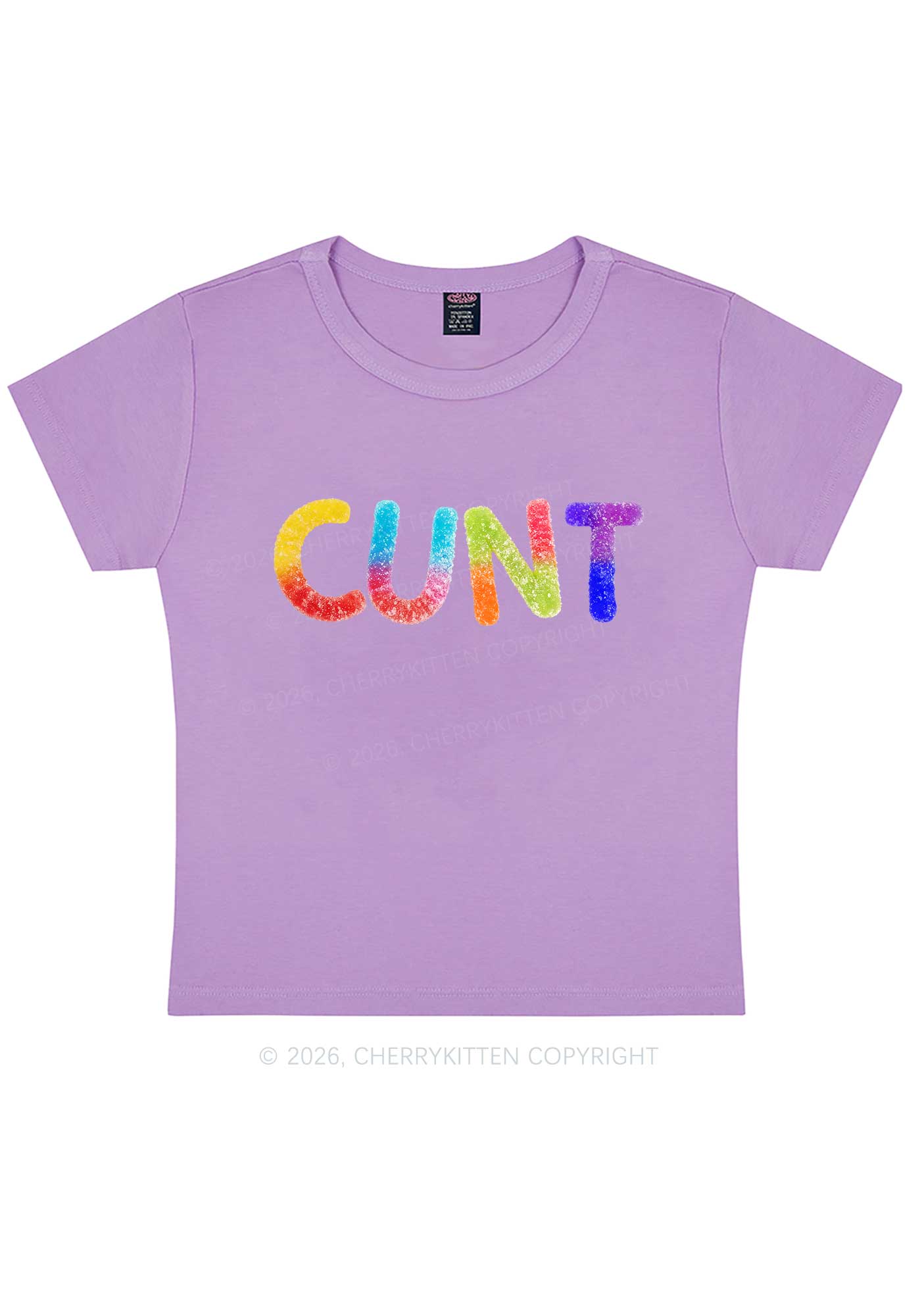 Rainbow Candy Cxxt Pride Y2K Baby Tee Cherrykitten