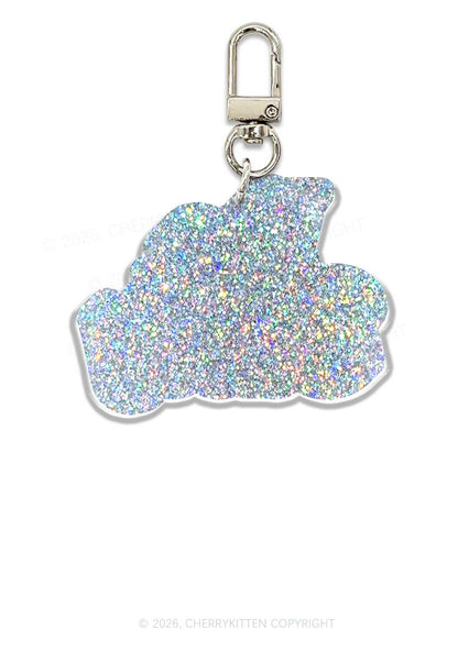 Yes Daddy Valentine's Day 1pc Y2K Glitter Keychain Cherrykitten
