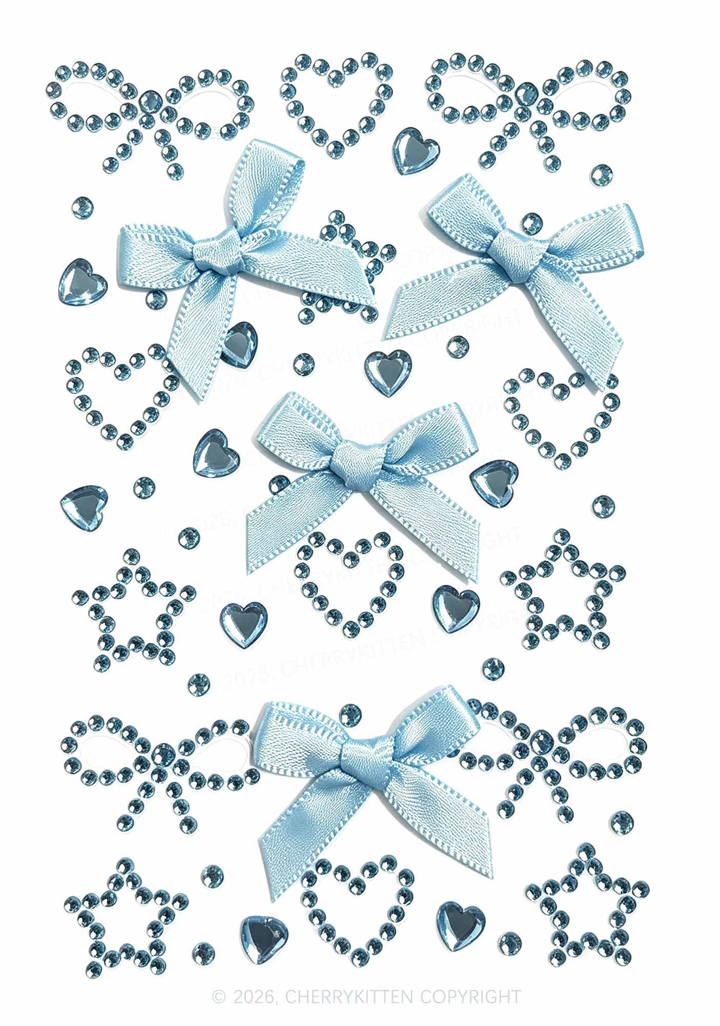 1pc Butterfly Rhinestone Y2K Face Sticker Cherrykitten