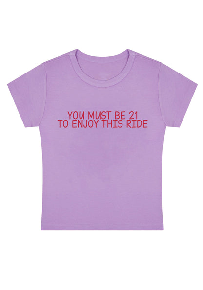 Curvy Twenty-One To Enjoy This Ride Baby Tee