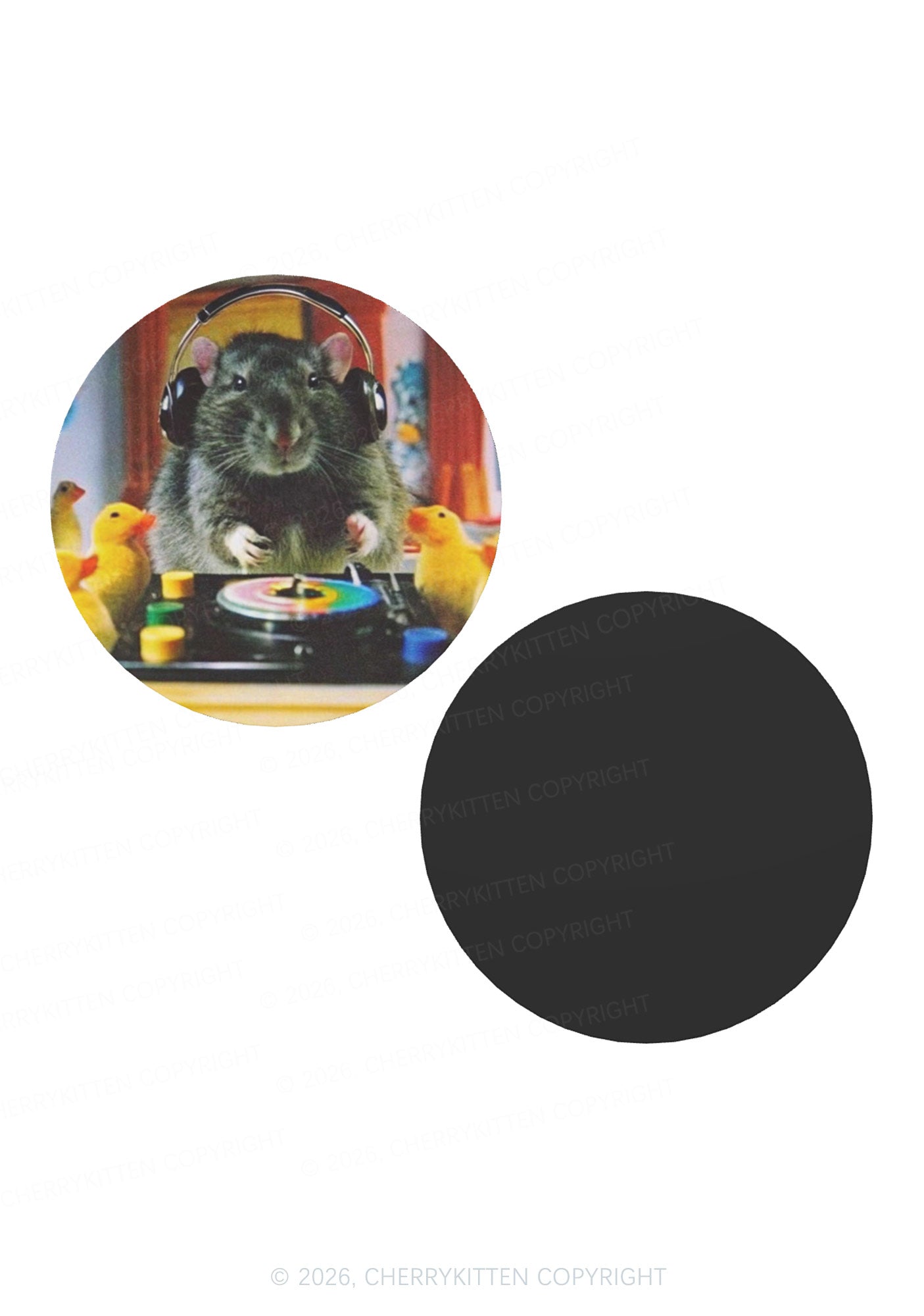 DJ Rat Duck Y2K Soft Magnetic Refrigerator Magnet Cherrykitten
