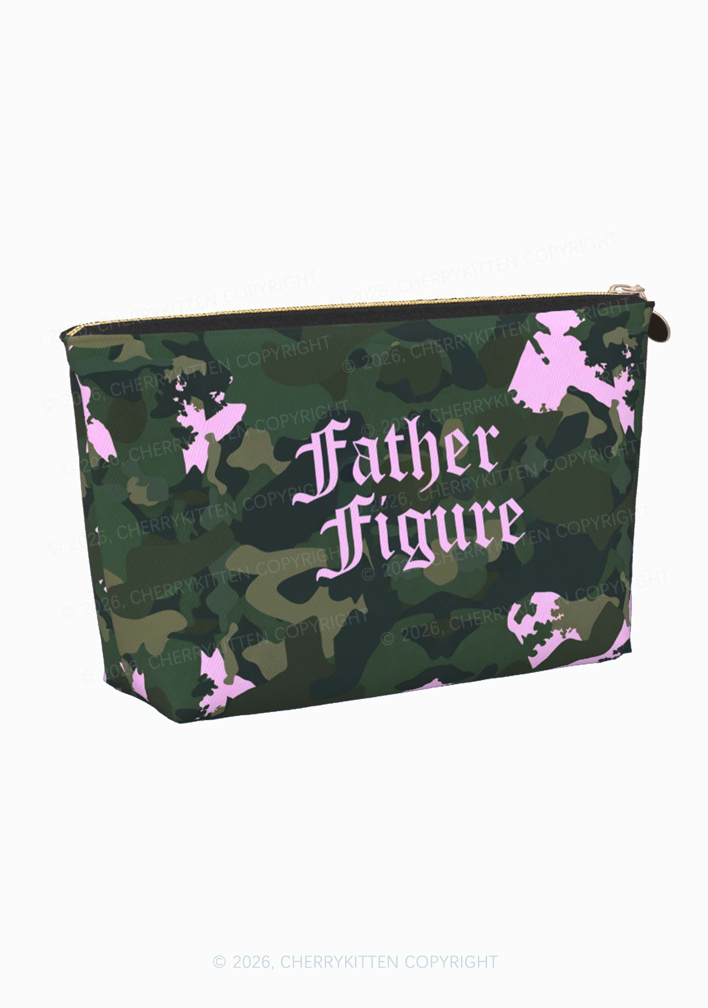 Father Figure Camouflage Y2K Makeup Bag Cherrykitten