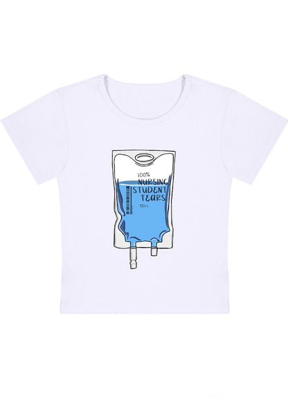 Curvy 100% Nursing Student Tears Baby Tee