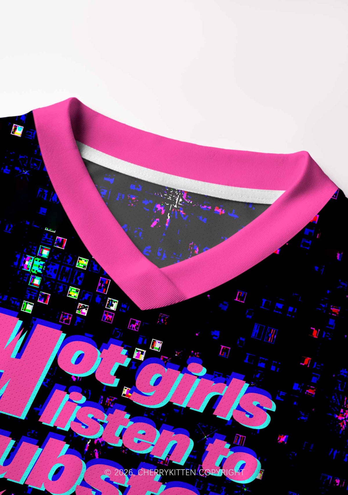 Hot Girls Listen To Dubstep Y2K Crop Football Jersey Shirts Cherrykitten