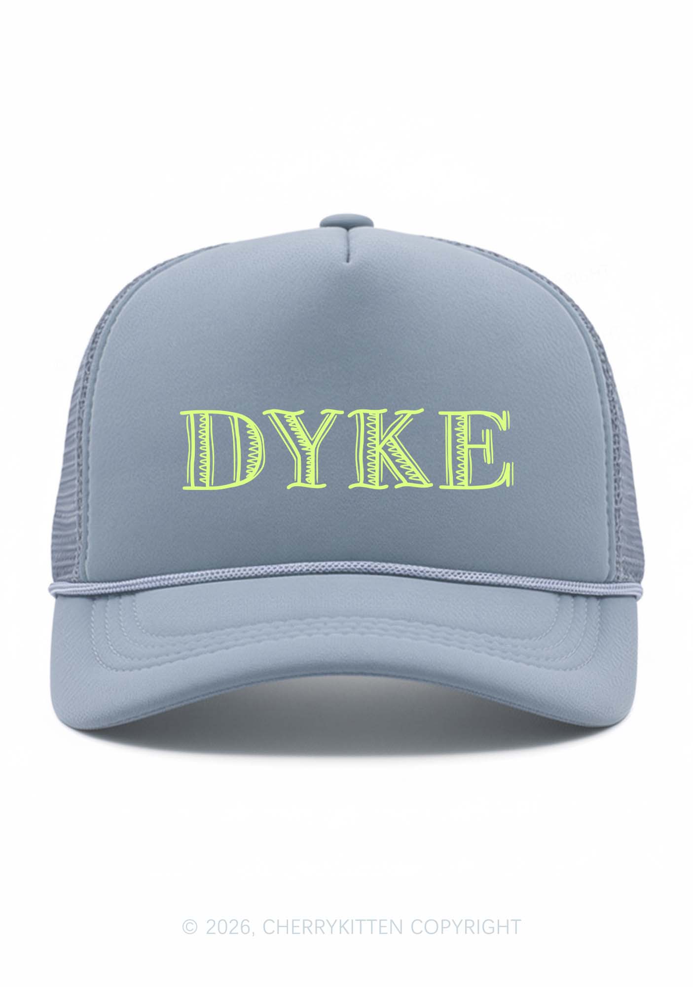 DYKE Pride Y2K Trucker Hat Cherrykitten