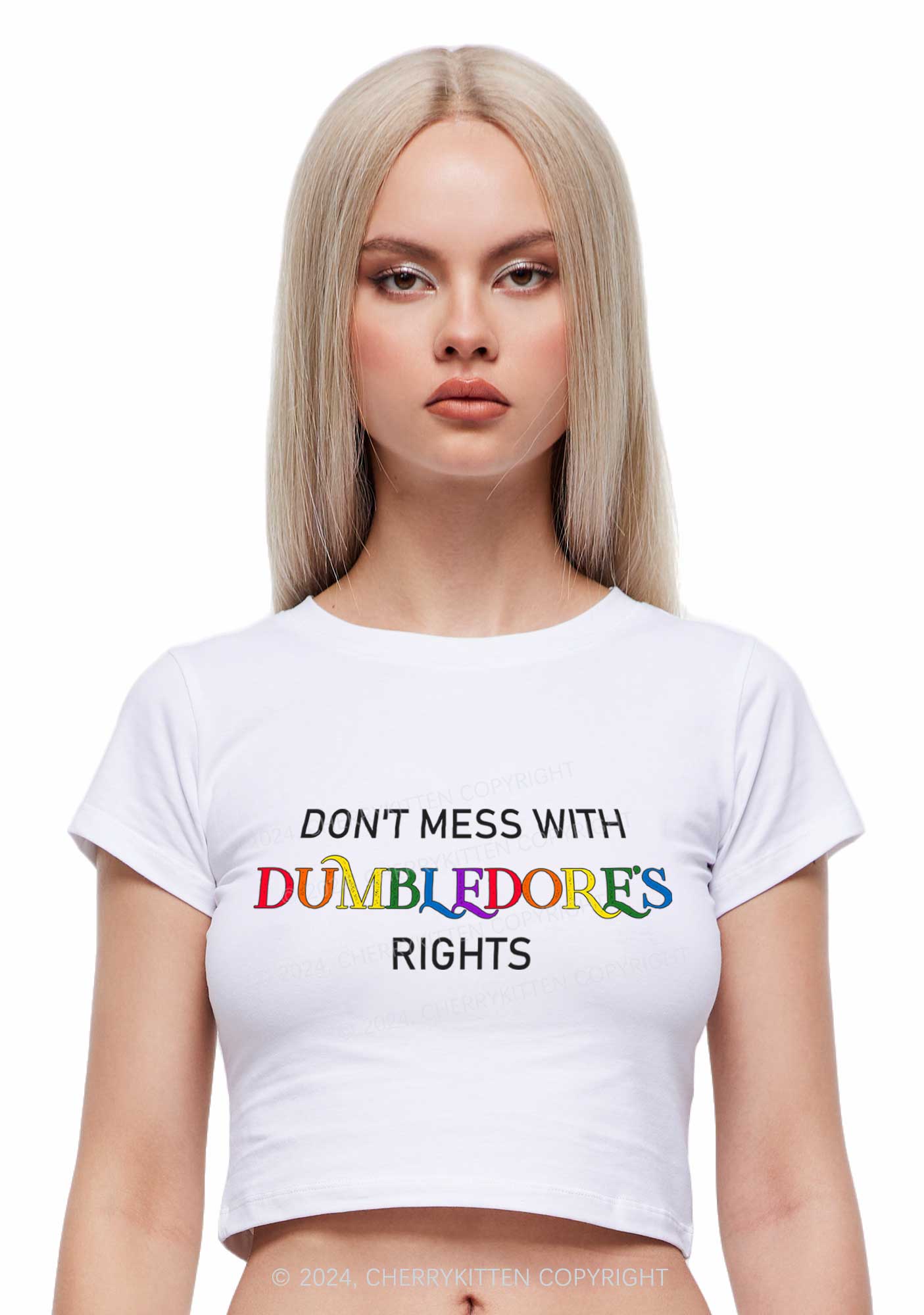 Dumbledore's Rights Y2K Baby Tee Cherrykitten