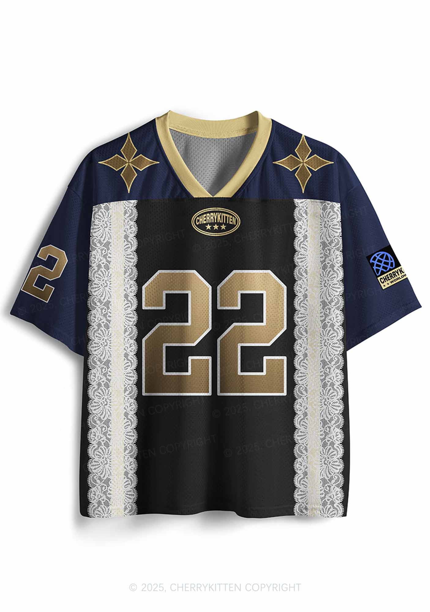 Custom Black Golden Y2K Sport Jersey Shirts Cherrykitten