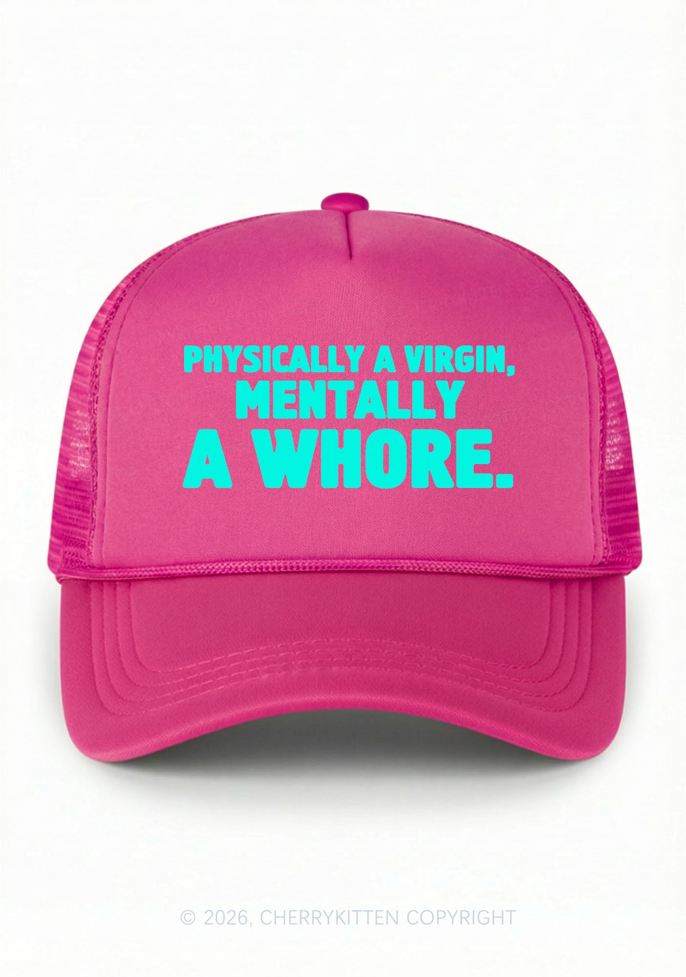 Mentally A Hore Y2K Trucker Hat Cherrykitten