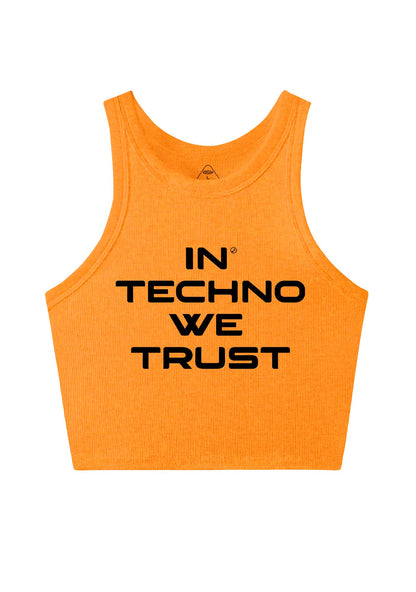 In Techno We Trust Y2K Crop Tank Top Cherrykitten
