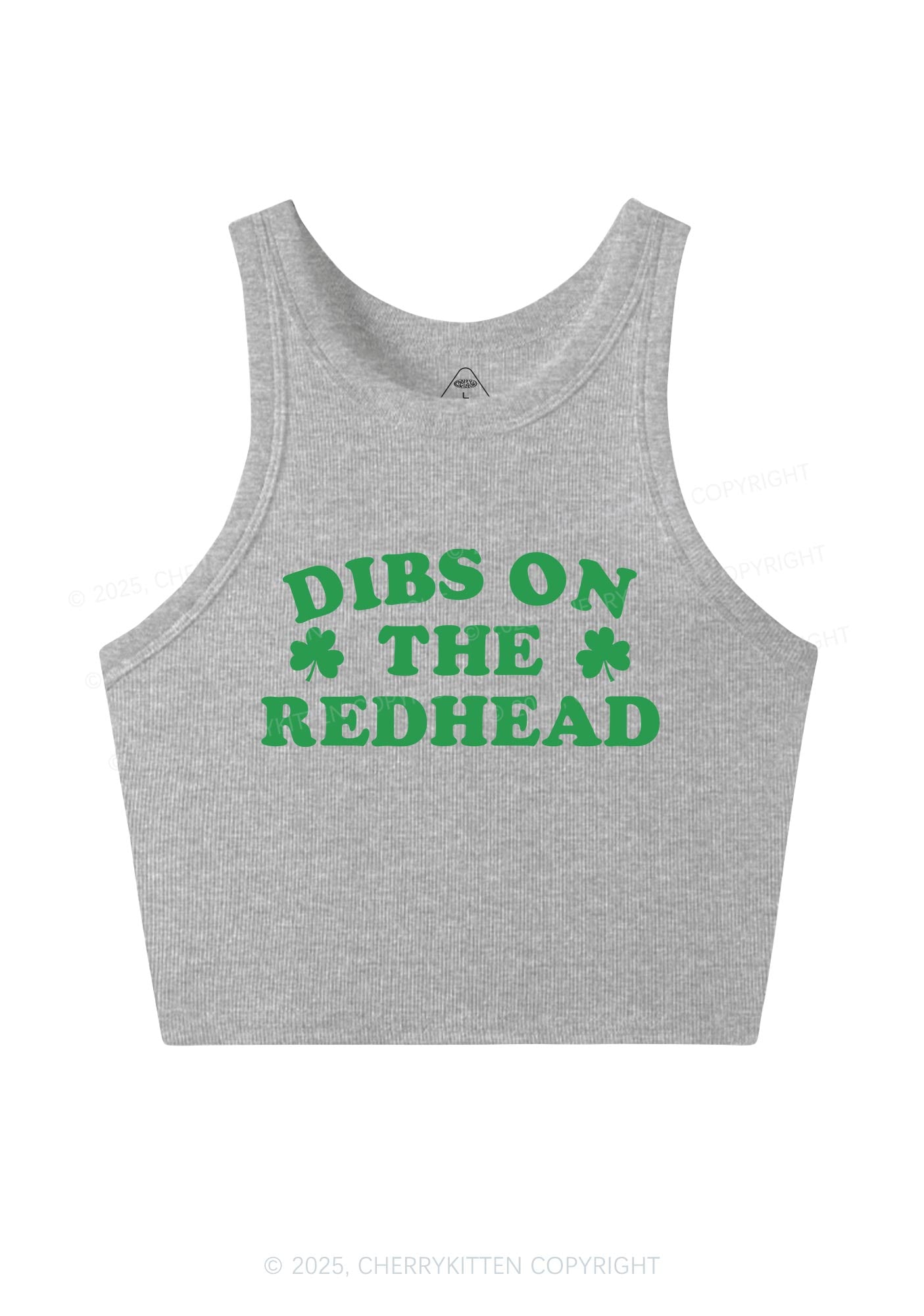 Dibs On The Redhead St Patricks Y2K Crop Tank Top Cherrykitten