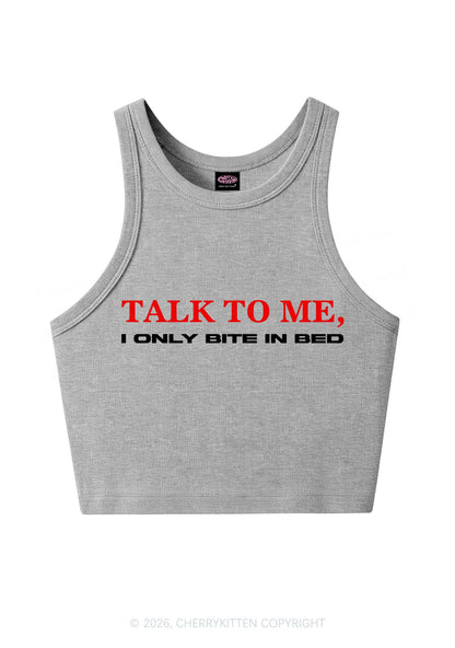 I Only Bite In Bed Y2K Crop Tank Top Cherrykitten