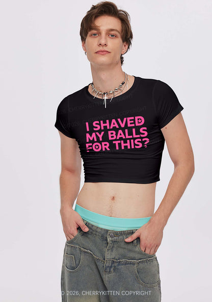 Shaved My Balls For This Y2K Baby Tee Cherrykitten