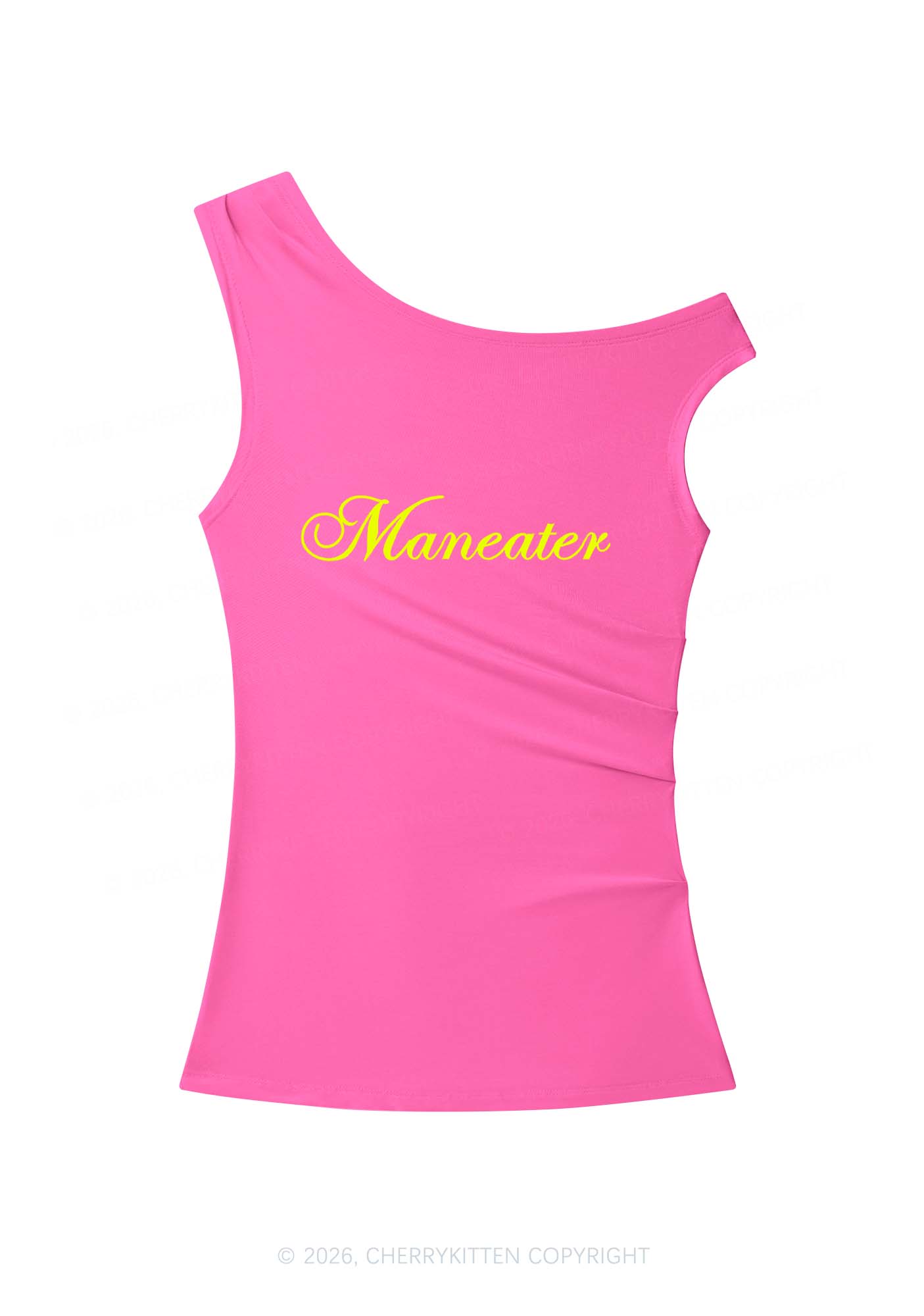 Maneater Y2K Off Shoulder Tank Top Cherrykitten